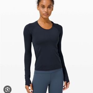 Lululemon Navy Swiftly Tech 2.0 Long Sleeve Shirt Size 16